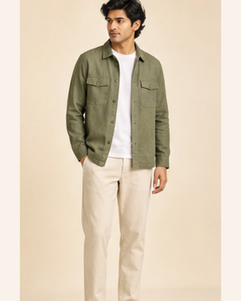 Adnan Linen Overshirt — image 2