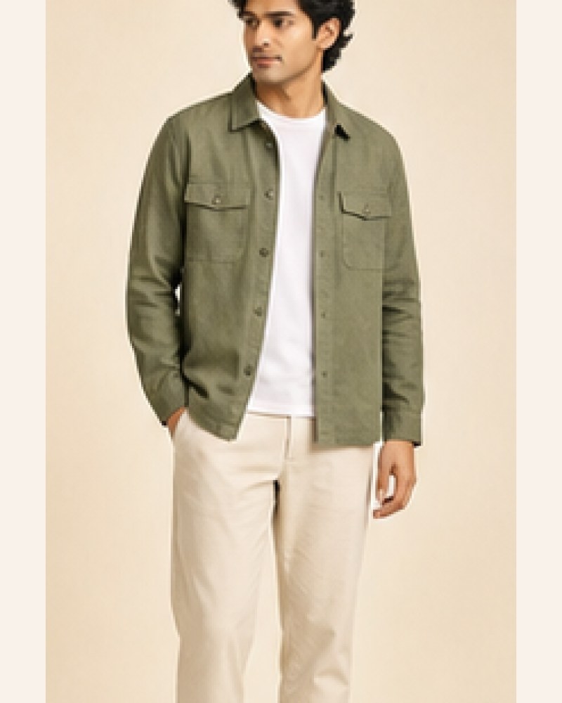 Adnan Linen Overshirt — image 3